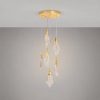 Lampadario a sospensione gocce di cristallo oro led 24w 3000k dimmerabile per soggiorno elegante