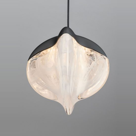 Lampada design per cucina sfera nera a sospensione led 5w 3000k dimmerabile