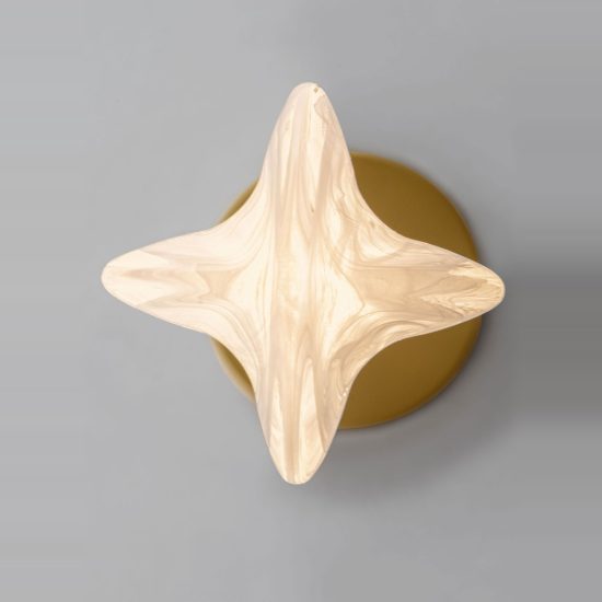 Lampada a sospensione design per comodini camera da letto oro vetro led 5w 3000k dimmerabile