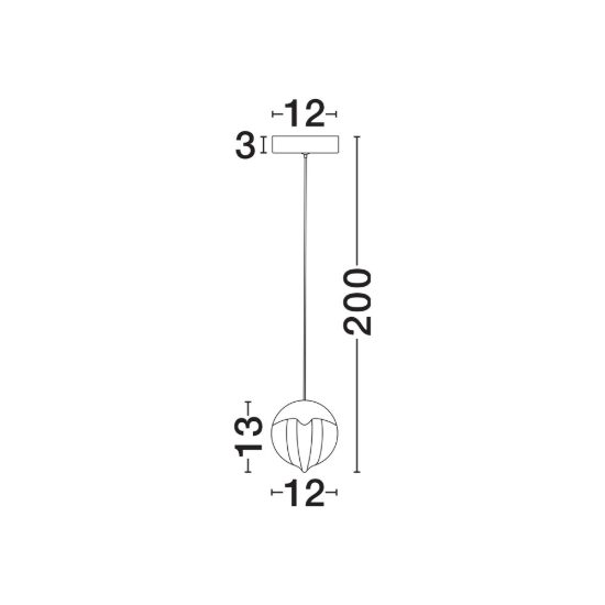 Lampada a sospensione design per comodini camera da letto oro vetro led 5w 3000k dimmerabile