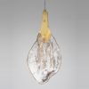 Lampada a sospensione petalo oro cristallo led 3w 3000k dimmerabile