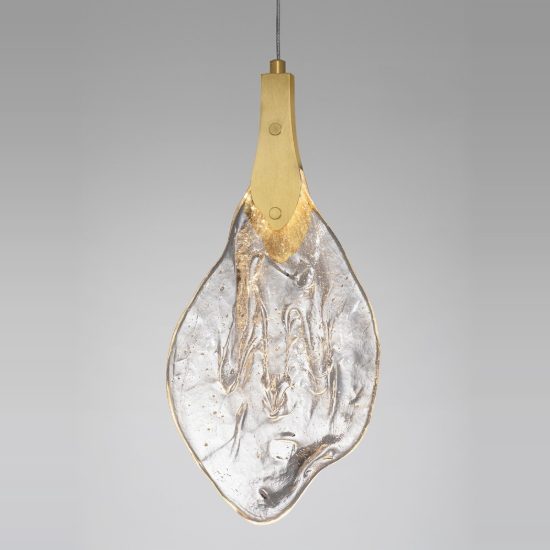 Lampada a sospensione petalo oro cristallo led 3w 3000k dimmerabile