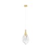 Lampada a sospensione petalo oro cristallo led 3w 3000k dimmerabile