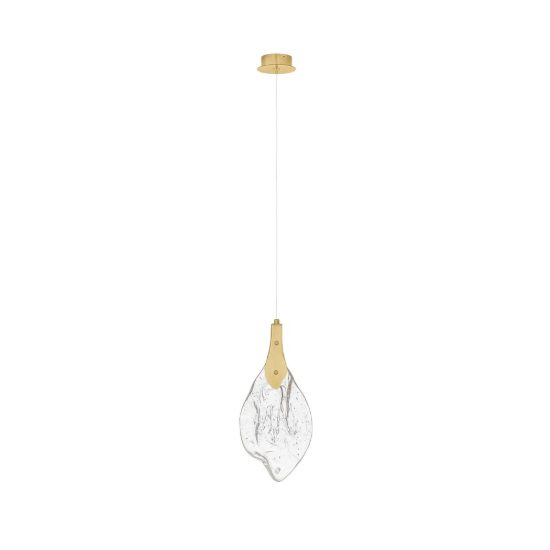 Lampada a sospensione petalo oro cristallo led 3w 3000k dimmerabile