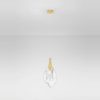 Lampada a sospensione petalo oro cristallo led 3w 3000k dimmerabile