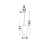 Lampada a sospensione petalo oro cristallo led 3w 3000k dimmerabile