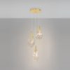 Lampadario per camera da letto moderno a sospensione oro led 10w 3000k dimmerabile 3 luci