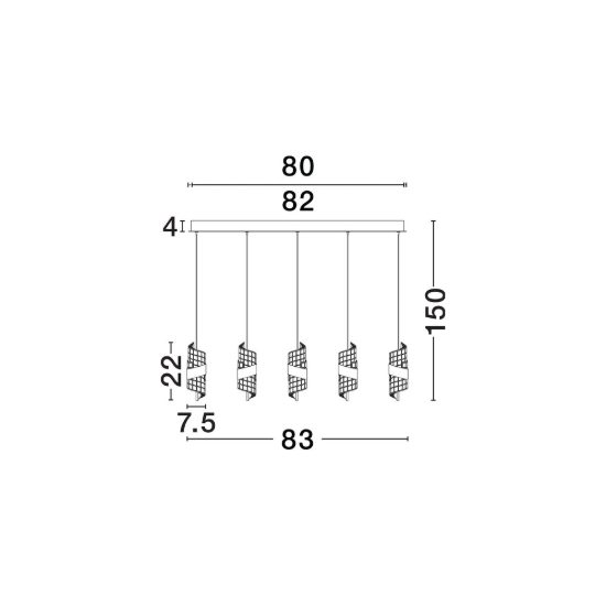 Lampadario per sala da pranzo moderno cilindrico oro nero a sospensione led 41w 3000k