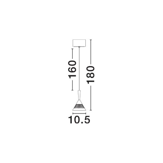 Lampada per cucina moderna a sospensione conica oro rosa led 7w 3000k