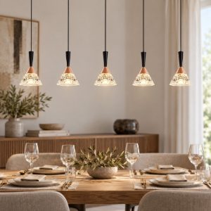 Lampadario a sospensione per tavolo cucina moderno oro rosa led 30w 3000k dimmerabile