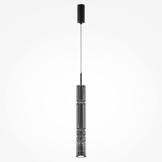Maytoni ordo lampada per cucina moderna cilindrica nero a sospensione led 8w 3000k