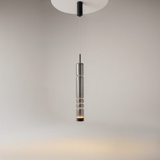 Maytoni ordo lampada per cucina moderna cilindrica nero a sospensione led 8w 3000k