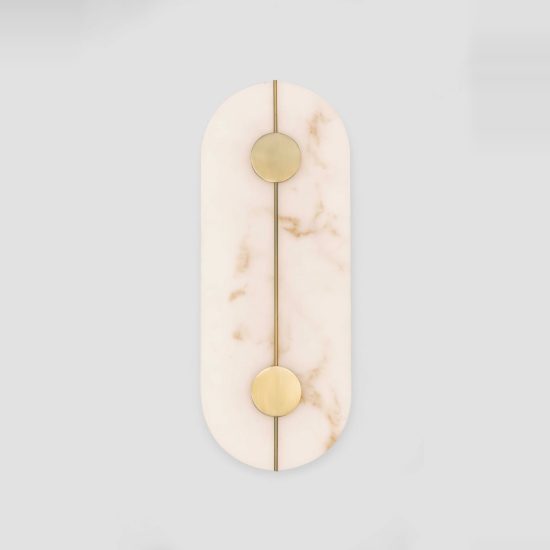 Applique effetto alabastro design elegante led 19w 3000k oro ottone