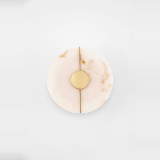 Applique da parete oro ottone effetto alabastro led 12w 3000k