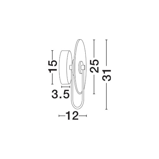 Applique led 6w 3000k da parete per salotto oro ottone effetto alabastro