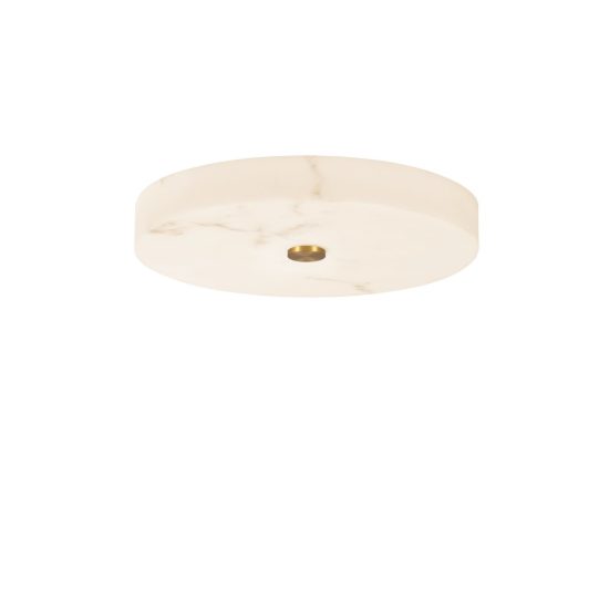 Plafoniera led 36w 3000k per camera da letto disco oro ottone effetto alabastro
