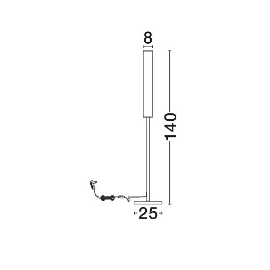 Piantana effetto alabastro cilindro elegante oro ottone led 20w 3000k