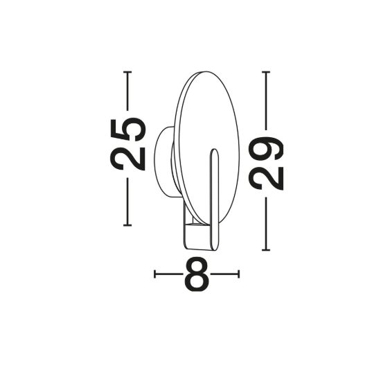 Applique led 6w 3000k da parete effetto alabastro nero