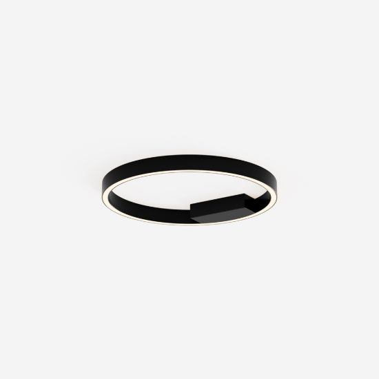 Maytoni rim plafoniera per camera da letto moderno nero led 24w dimmerabile