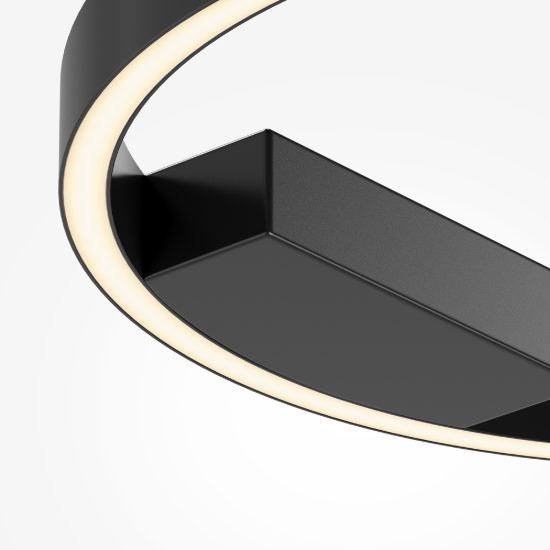 Maytoni rim plafoniera per camera da letto moderno nero led 24w dimmerabile