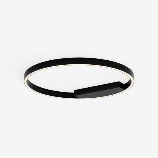 Plafoniera per camera da letto moderna nera led 3000k 4000k maytoni rim