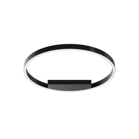 Plafoniera per camera da letto moderna nera led 3000k 4000k maytoni rim