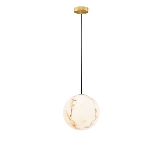 Lampada a sospensione per cucina moderna sferica oro ottone