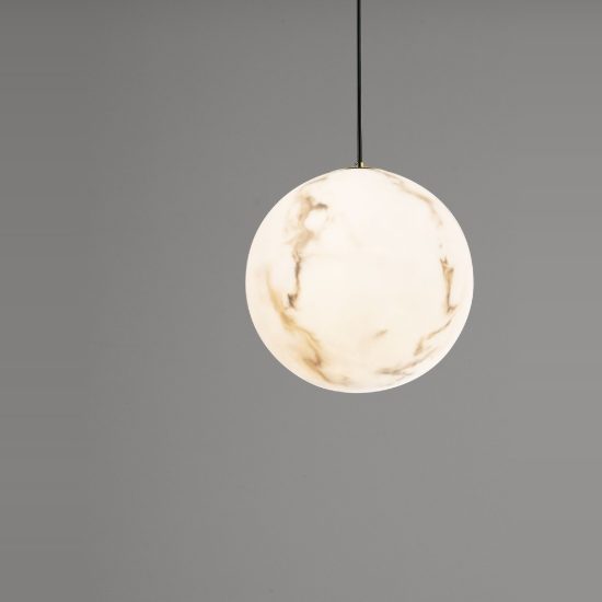 Lampada a sospensione per cucina moderna sferica oro ottone