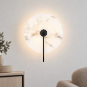 Applique led 6w 3000k per camera da letto moderno da parete nero opaco
