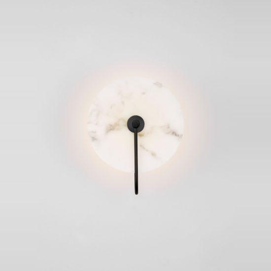 Applique led 6w 3000k per camera da letto moderno da parete nero opaco