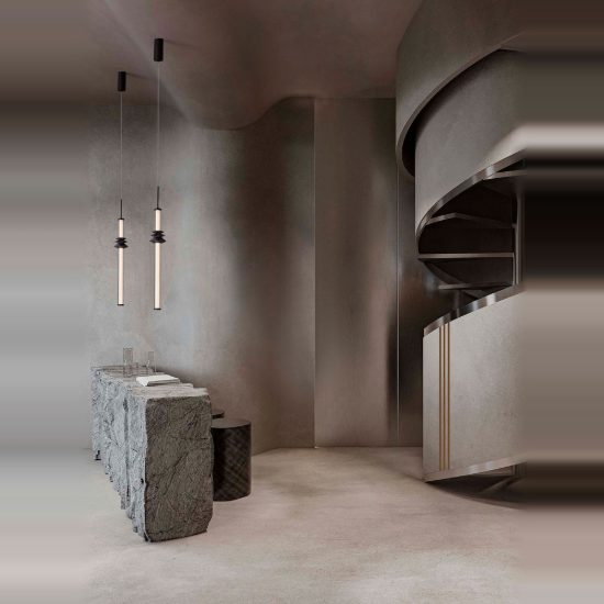 Lampada a sospensione per cucina moderna cilindrica nero sabbiato led 8w 3000k dimmerabile