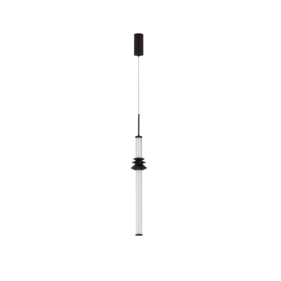 Lampada a sospensione per cucina moderna cilindrica nero sabbiato led 8w 3000k dimmerabile