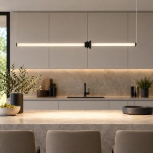 Lampadario a sospensione per cucina moderno nero sabbiato led 15w 3000k dimmerabile