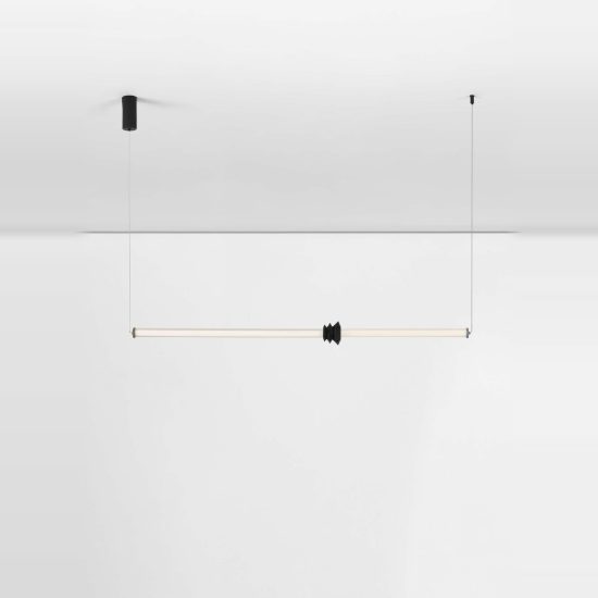 Lampadario a sospensione per cucina moderno nero sabbiato led 15w 3000k dimmerabile