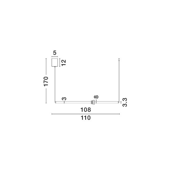 Lampadario a sospensione per cucina moderno nero sabbiato led 15w 3000k dimmerabile