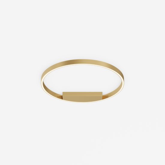 Maytoni rim plafoniera led 35w dimmerabile per soggiorno moderno ottone