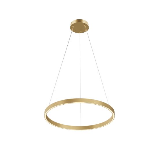 Maytoni rim lampadario ad anello led 3000k 4000k dimmerabile ottone