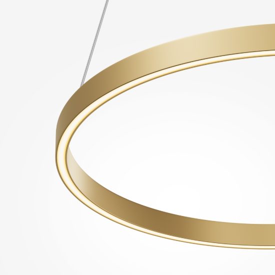 Maytoni rim lampadario ad anello led 3000k 4000k dimmerabile ottone