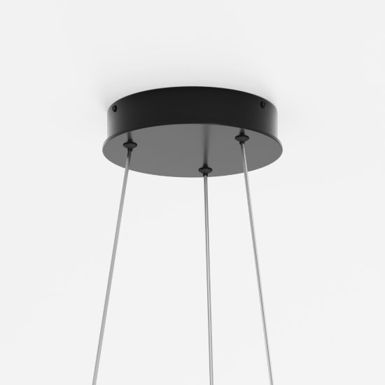 Maytoni rim lampadario moderno anello nero a sospensione led 3000k 4000k dimmerabile