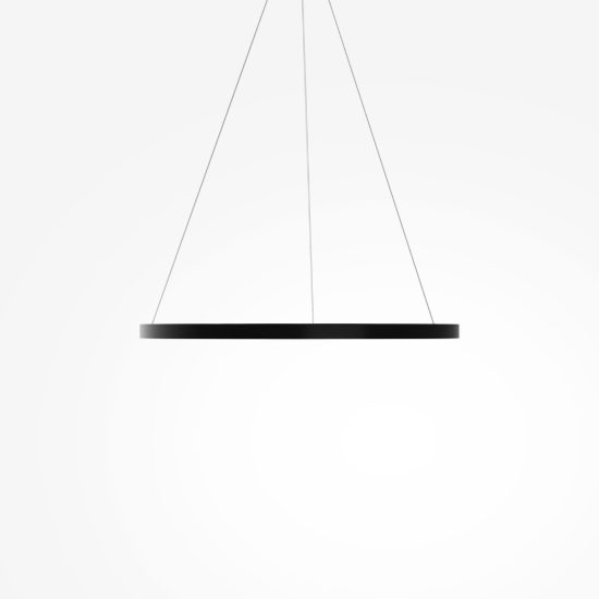 Maytoni rim lampadario moderno anello nero a sospensione led 3000k 4000k dimmerabile