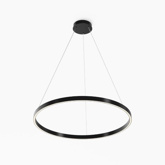 Maytoni rim lampadario moderno anello nero a sospensione led 3000k 4000k dimmerabile