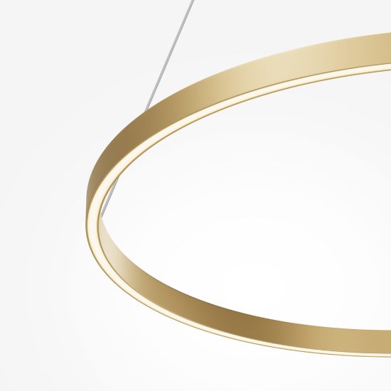 Grande lampadario maytoni rim led 51w anello ottone