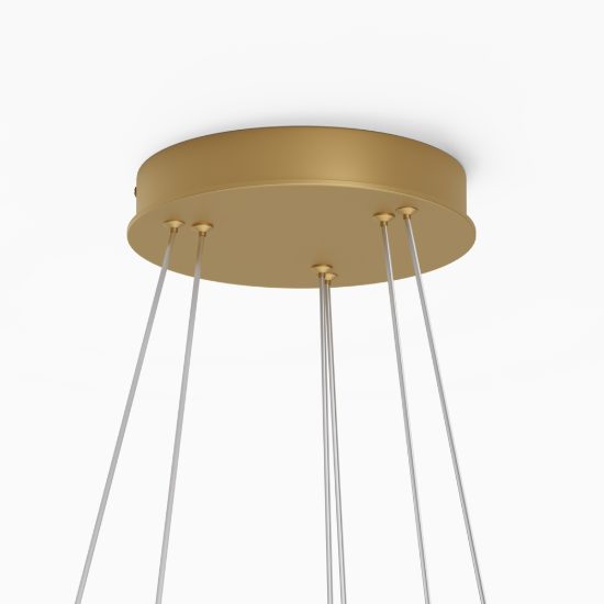 Lampadario a sospensione led cct 2600k 3500k doppio anello ottone rim maytoni