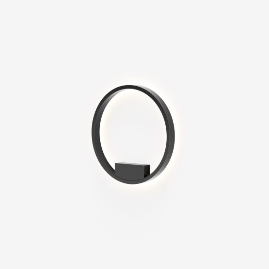 Applique da parete moderna nera led 23w dimmerabile maytoni rim