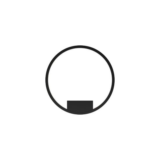 Applique da parete moderna nera led 23w dimmerabile maytoni rim