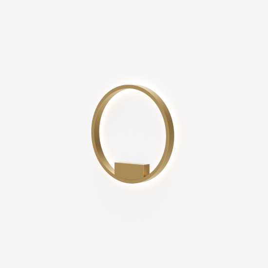 Maytoni rim applique da parete led 25w 3000k per camera da letto moderna anello ottone