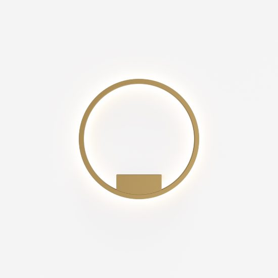 Maytoni rim applique da parete led 25w 3000k per camera da letto moderna anello ottone