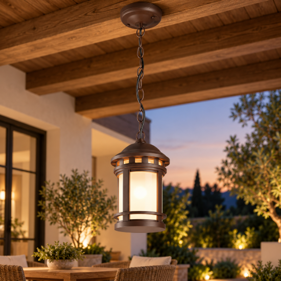 Maytoni salamanca lampada ip44 classica da esterno marrone vetro