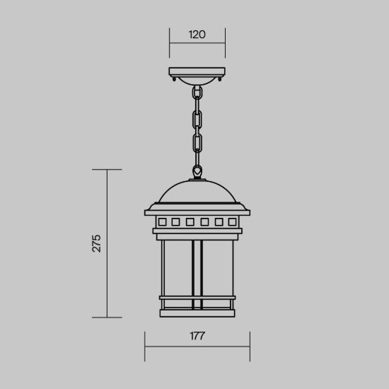 Maytoni salamanca lampada ip44 classica da esterno marrone vetro