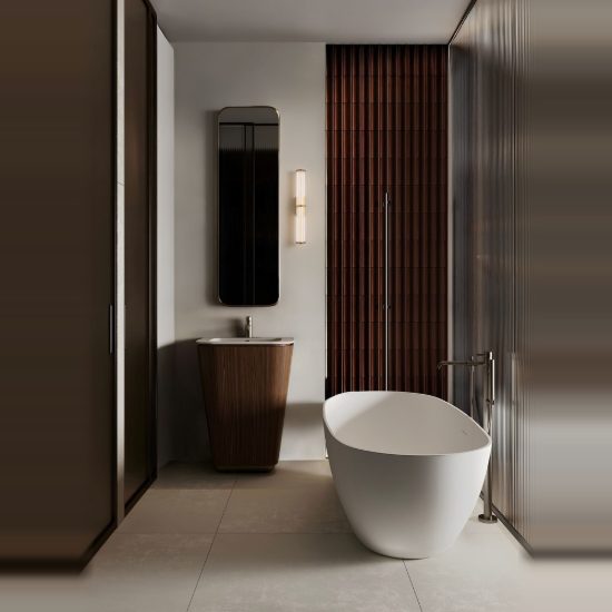 Applique led 7w 3000k elegante per specchio da bagno trasparente e oro